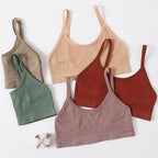 Seamless Push Up Bra – Soft Low Back Crop Top for Everyday Comfort