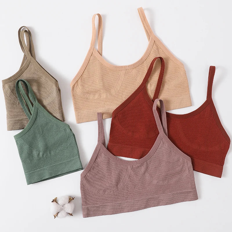 Seamless Push Up Bra – Soft Low Back Crop Top for Everyday Comfort