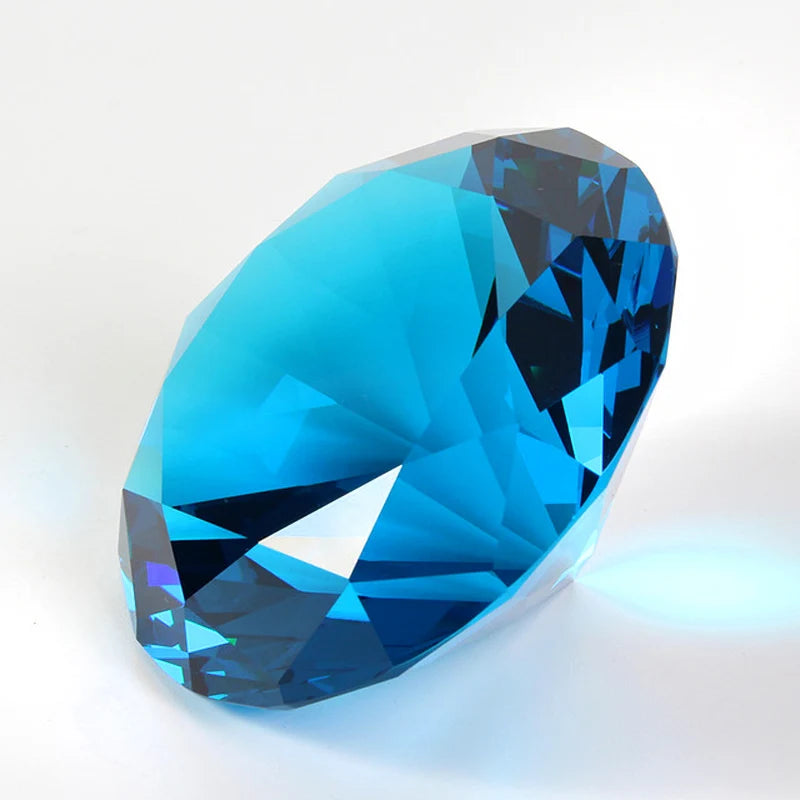 Clear Crystal Diamond Ornament – Glass Home Decor for Wedding and Gifts