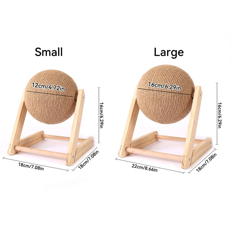 Sisal Rope Scratching Ball – Interactive Claw Grinder for Cat Exercise
