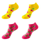 Avocado Cotton Boat Socks – Funny Fruit Pattern for Men and Women