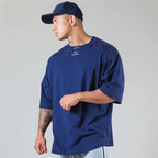 Cotton Gym T-Shirt – Short Sleeve for Men Workout Training Fitness