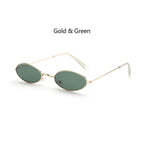 Retro Small Oval Sunglasses – UV400 Gradient Mirror Shades for Festival Wear