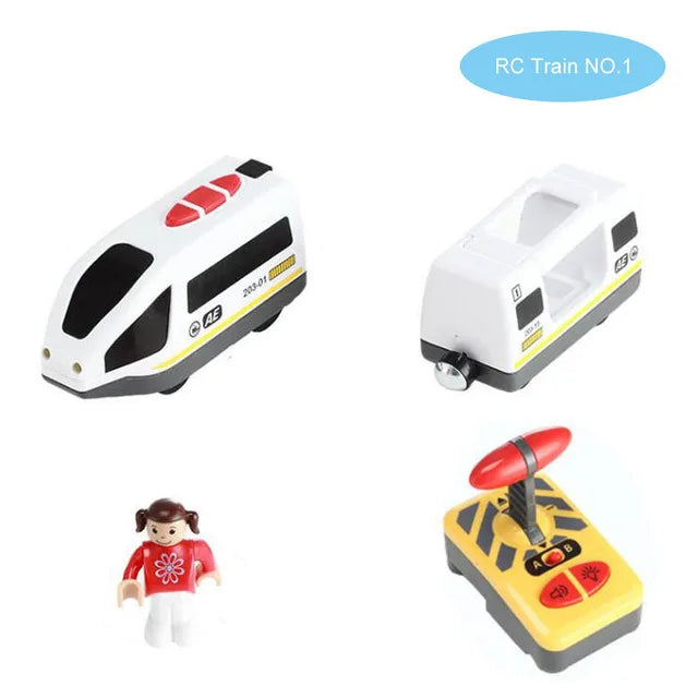 Magnetic RC Electric Train – Diecast Locomotive for Wooden Railway Tracks