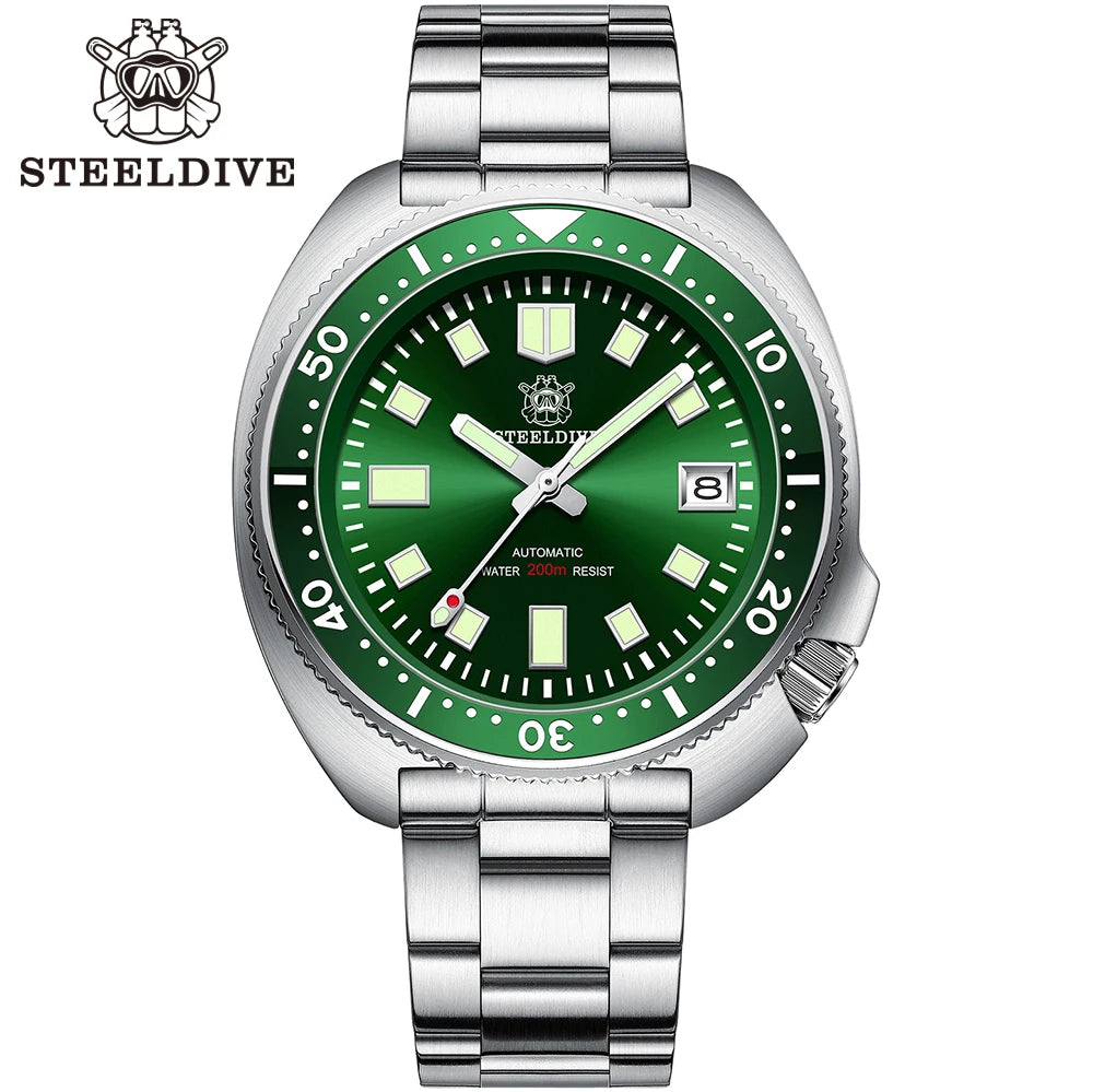 Steeldive NH35 Automatic Dive Watch – 200M Waterproof Turtle for Scuba Diving