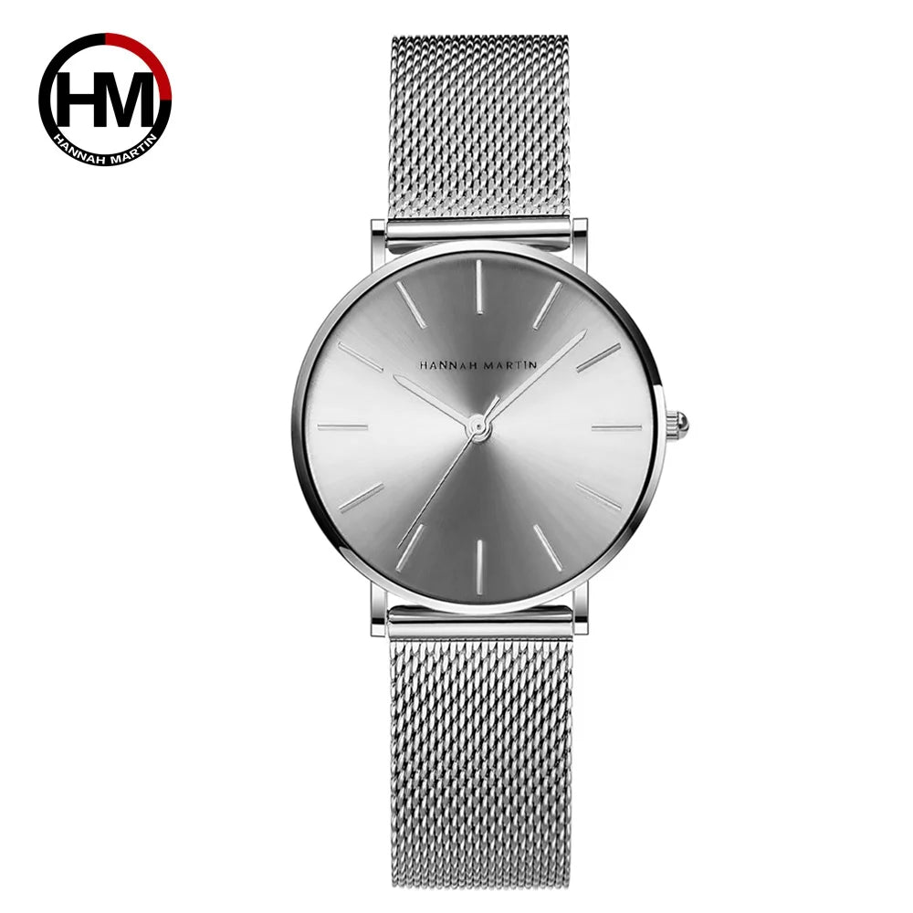 Rose Gold Stainless Steel Watch – Japan Quartz Waterproof for Ladies