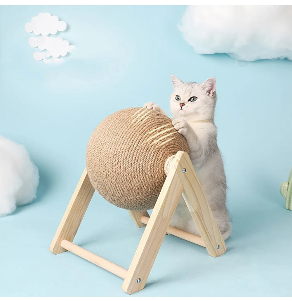 Sisal Rope Scratching Ball – Interactive Claw Grinder for Cat Exercise
