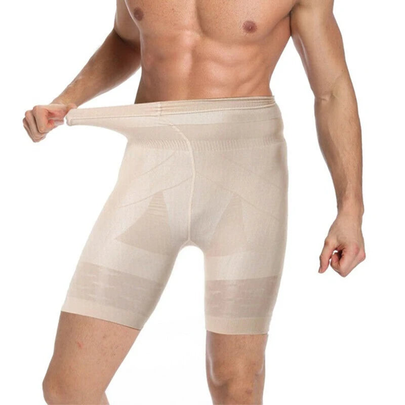 Compression Waist Trainer Shorts – Slimming Body Shaper for Men