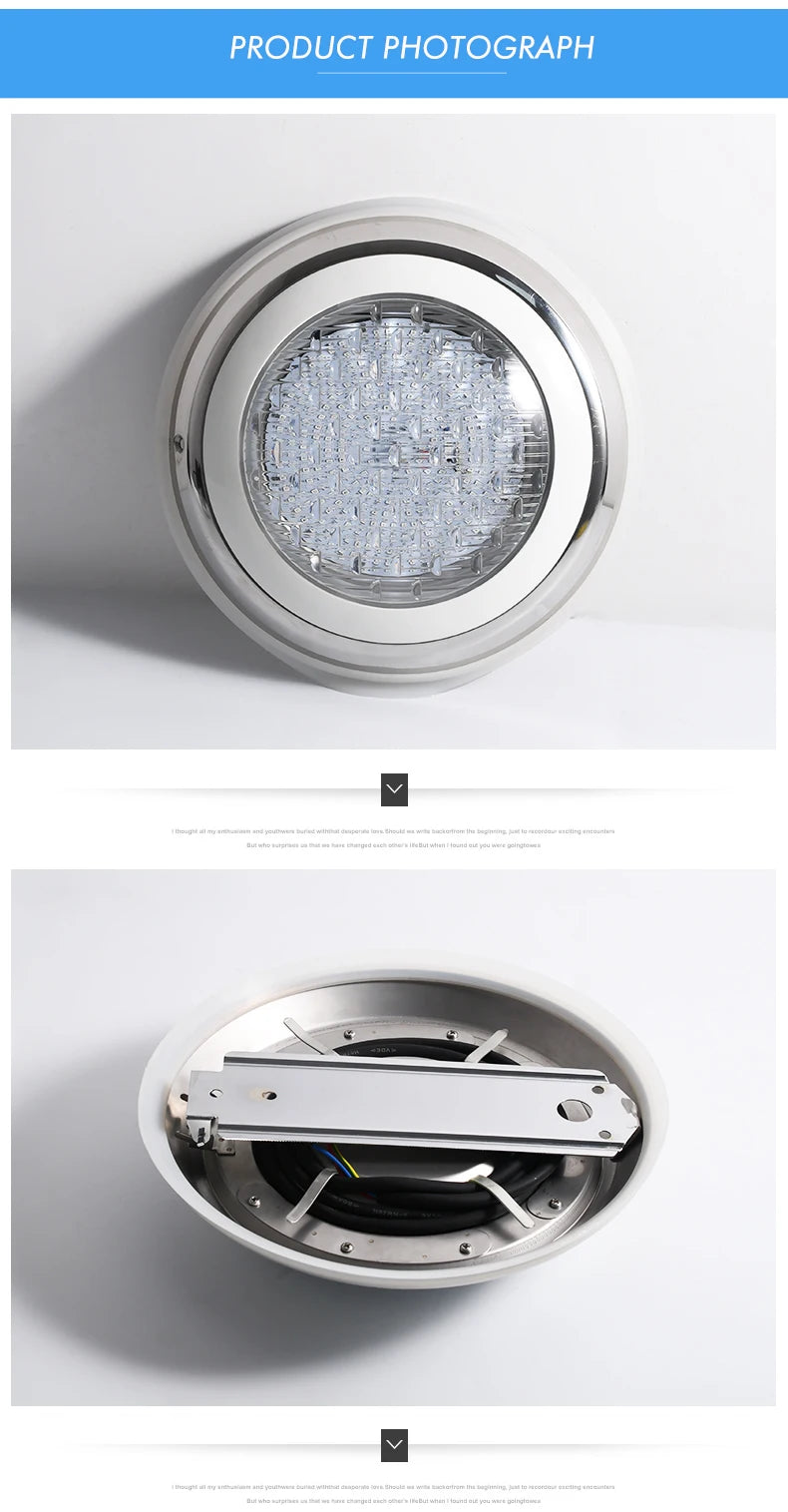 RGB LED Swimming Pool Lamp – Stainless Steel Waterproof Light for Underwater