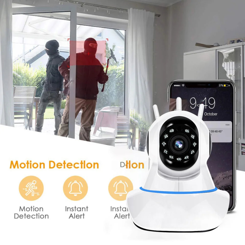 Wireless Pan Tilt Security Camera – 1080P WiFi Monitor for Home Indoor Safety