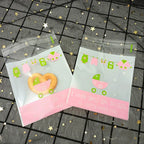 Self-Adhesive Bow-Knot Cookie Bags – 10x10cm Plastic Packaging for Parties