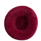 100cm Plush Donut Pet Bed – Calming Round Mat for Large Dogs and Cats