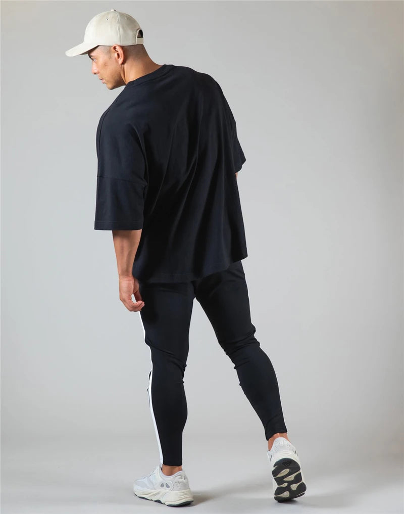 Cotton Gym T-Shirt – Short Sleeve for Men Workout Training Fitness
