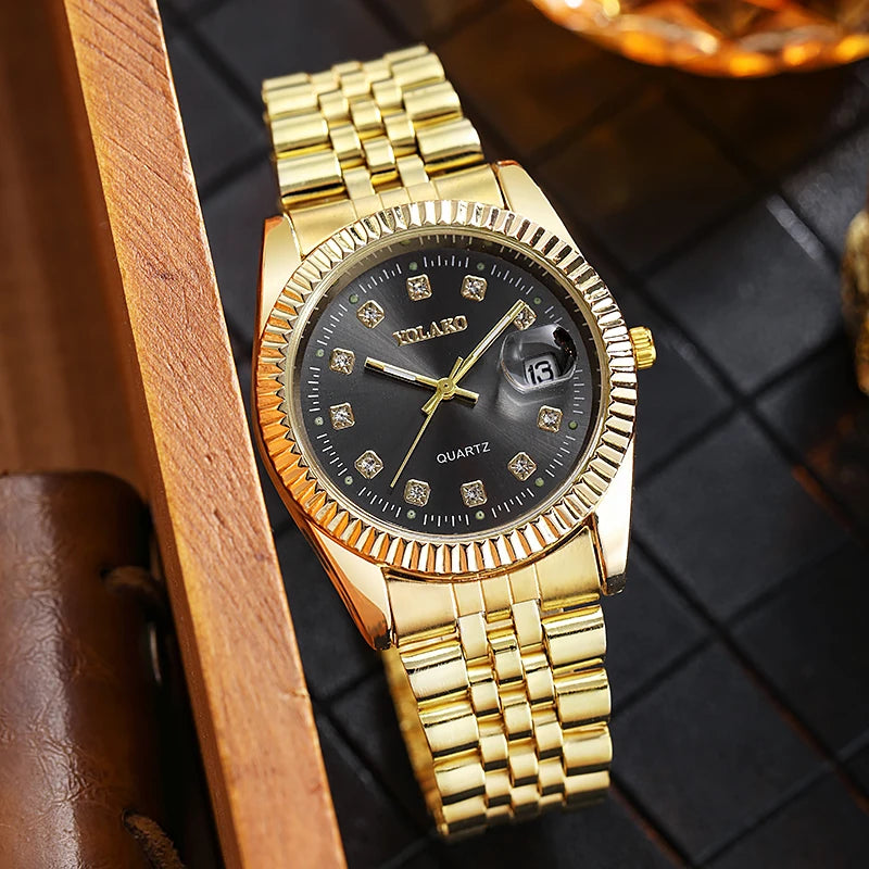 Full Steel Quartz Watch – Luxury Analog Wristwatch for Men