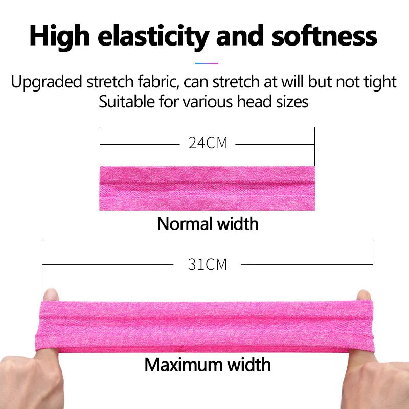 Moisture-Wicking Elastic Sweatband – Breathable Headband for Gym and Sports