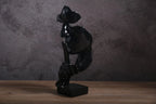 Abstract Thinker Resin Statue – Gold Silence Face Sculpture for Home Decor