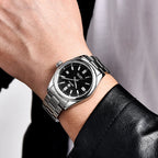 Stainless Steel Mechanical Watch – 10Bar Waterproof for Diving and Sports