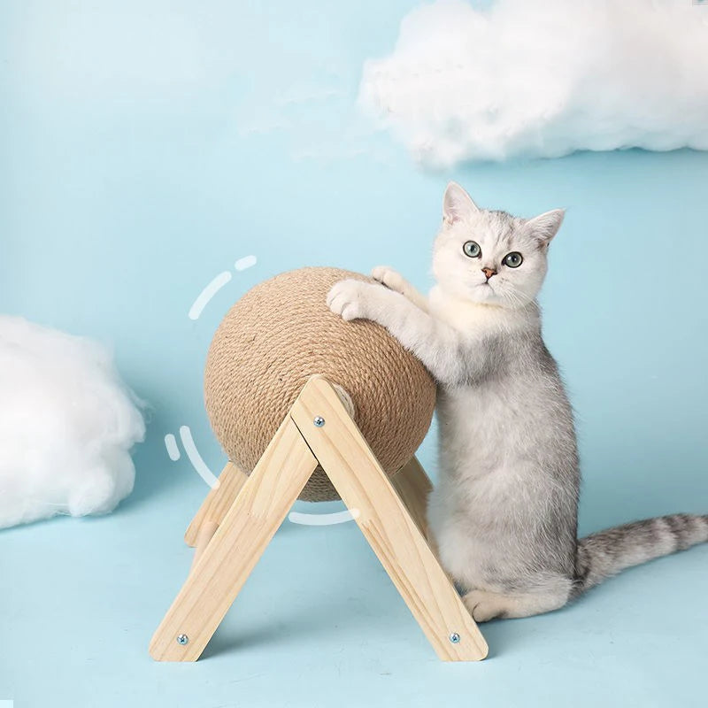 Sisal Rope Scratching Ball – Interactive Claw Grinder for Cat Exercise
