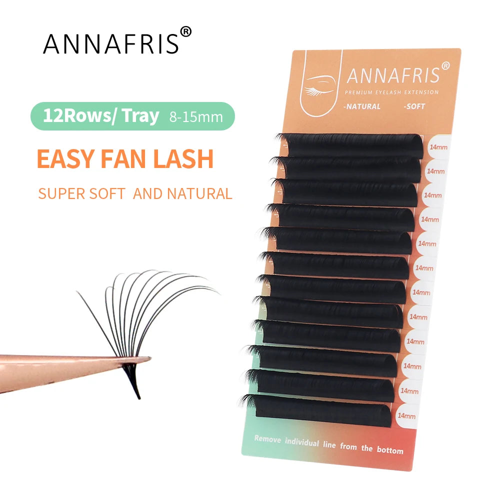 Easy Fanning Volume Lashes – Premium Matte Soft Extensions for Eyelash Artistry
