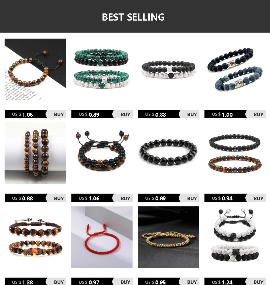 Volcanic Stone Dumbbell Bracelet – Matte Lava Bead Jewelry for Fitness Enthusiasts