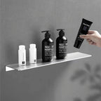 Aluminum Wall Storage Shelf – Bathroom Mirror Organizer for Shower Room