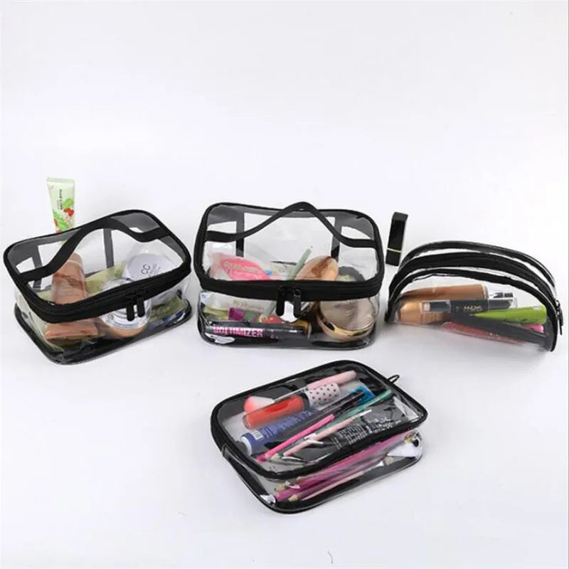 Transparent PVC Cosmetic Bag – Waterproof Makeup Organizer for Travel Toiletries