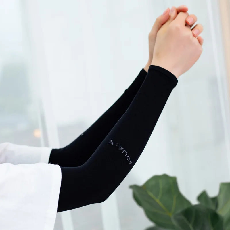 Ice Silk Arm Sleeves – UV Protection for Cycling Sports and Driving