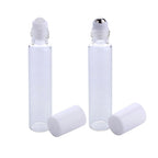 Glass Roll-On Vials – 10ml Transparent Essential Oil Bottles for Aromatherapy