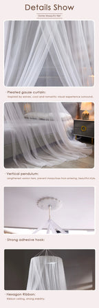 Elegant Mesh Mosquito Net – Double Bed Canopy for Home Bedroom Protection