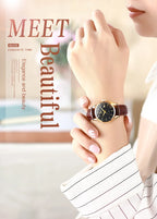 OLEVS Quartz Wristwatch – Leather Strap for Business Casual Wear