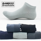 Bamboo Fiber Ankle Socks – Breathable Business Footwear for Men EU 39-48