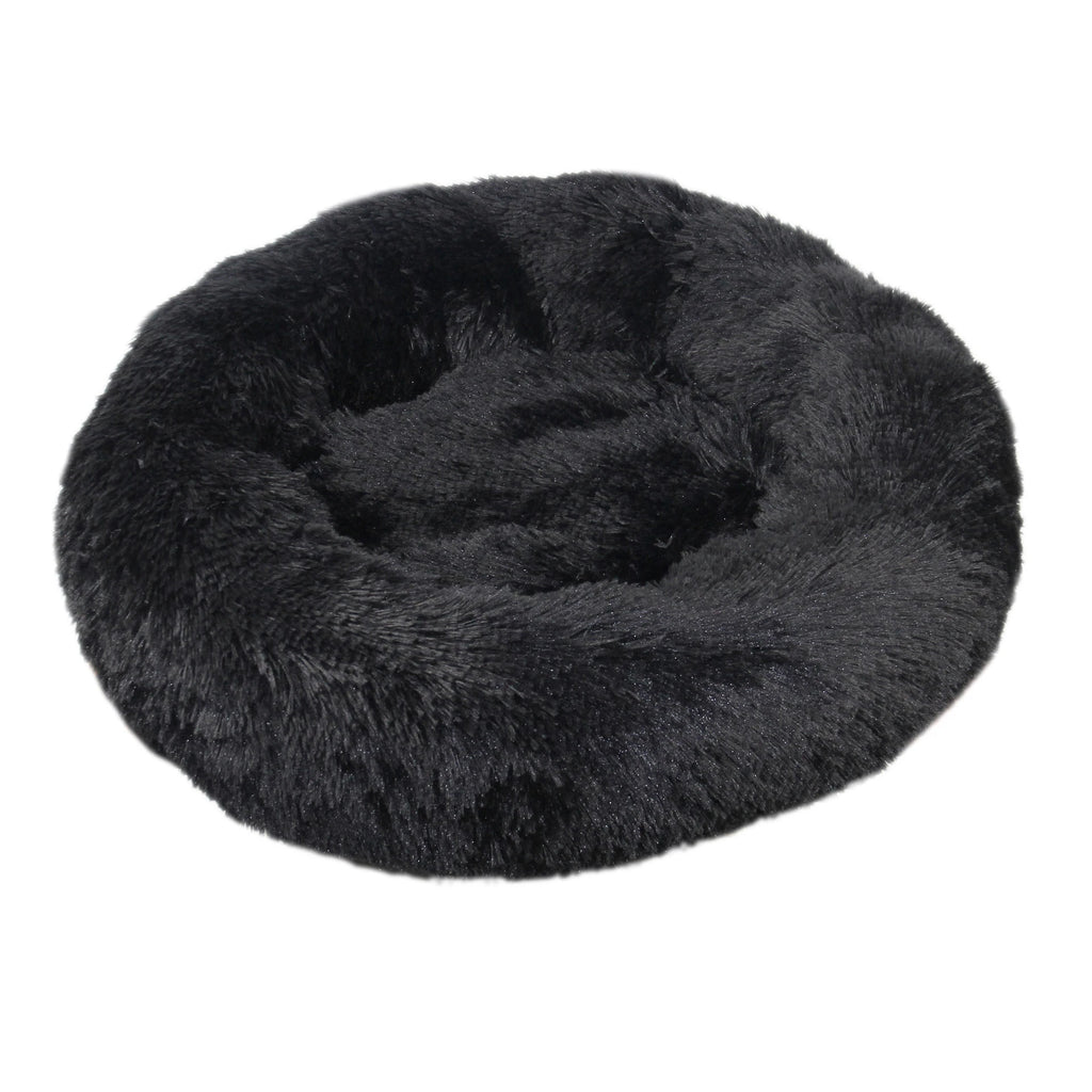 100cm Plush Donut Pet Bed – Calming Round Mat for Large Dogs and Cats
