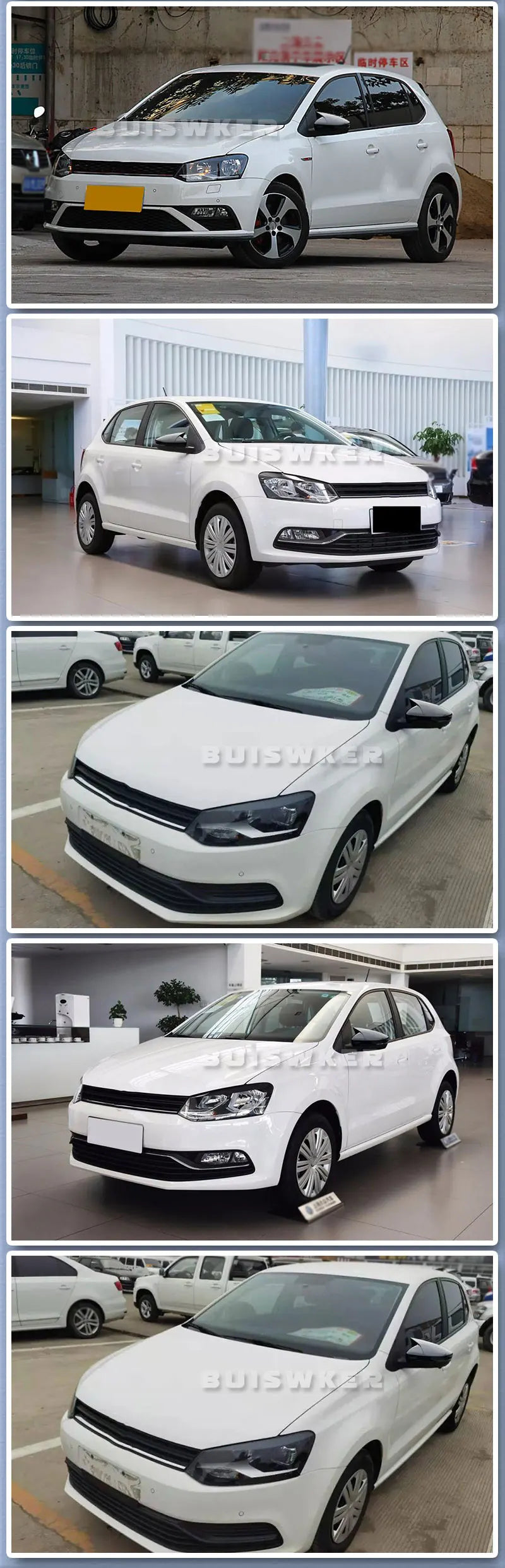 ABS Rearview Mirror Covers – OX Horn Style Trim for Volkswagen Polo MK5