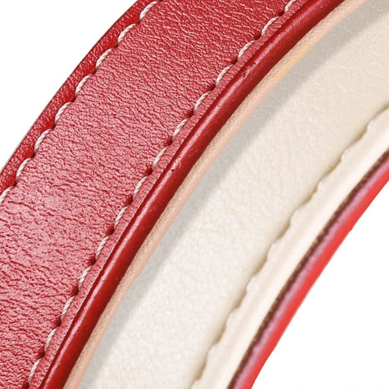 Genuine Leather Dog Collar – Soft Padded Pet Accessory for All Breed Sizes