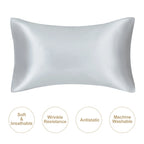 Mulberry Silk Pillowcase – Queen Standard Satin Sleep Case for Hair and Skin