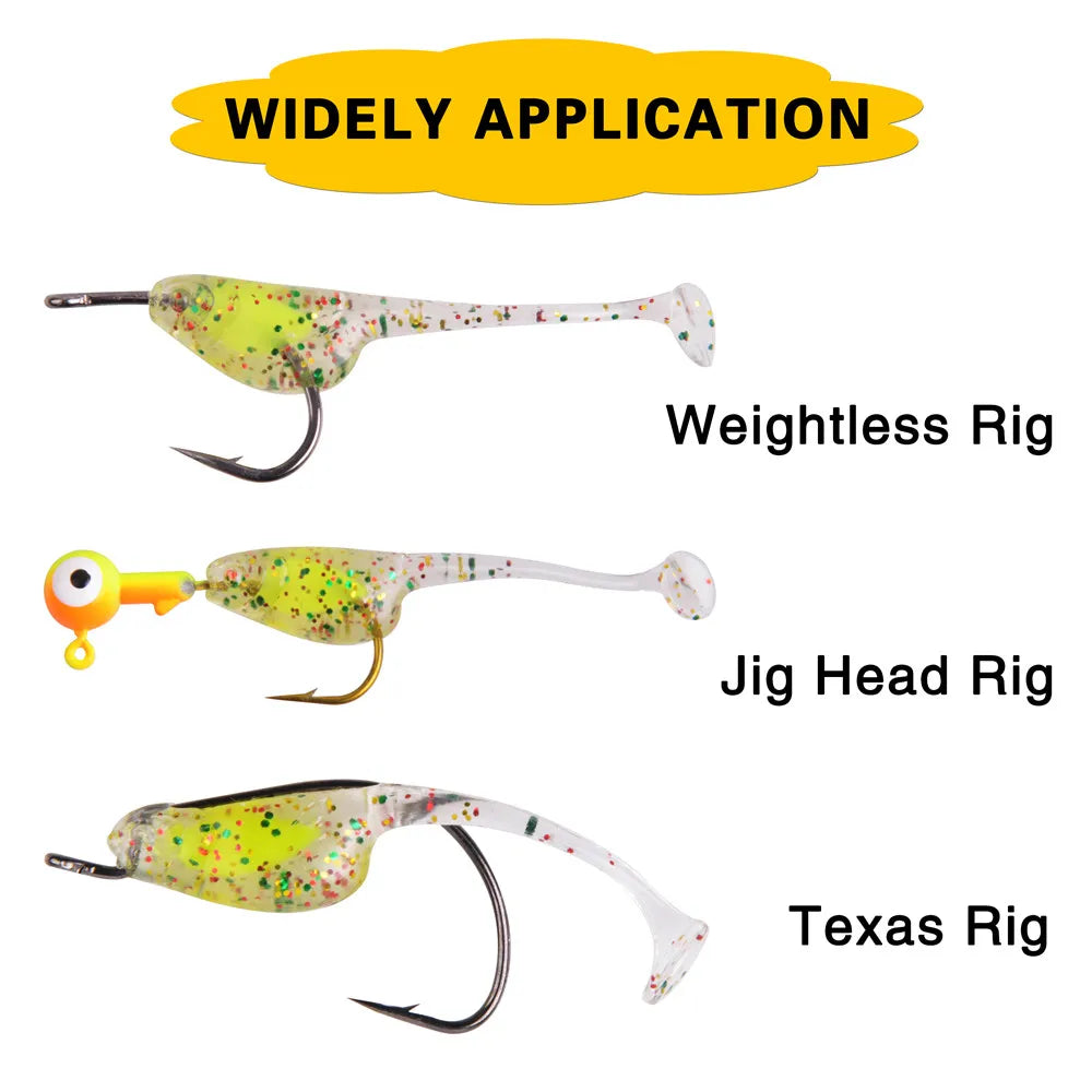 Luminous Silicone Fishing Lures – 5cm Floating Swimbaits for Trout Fishing