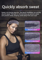 Moisture-Wicking Elastic Sweatband – Breathable Headband for Gym and Sports
