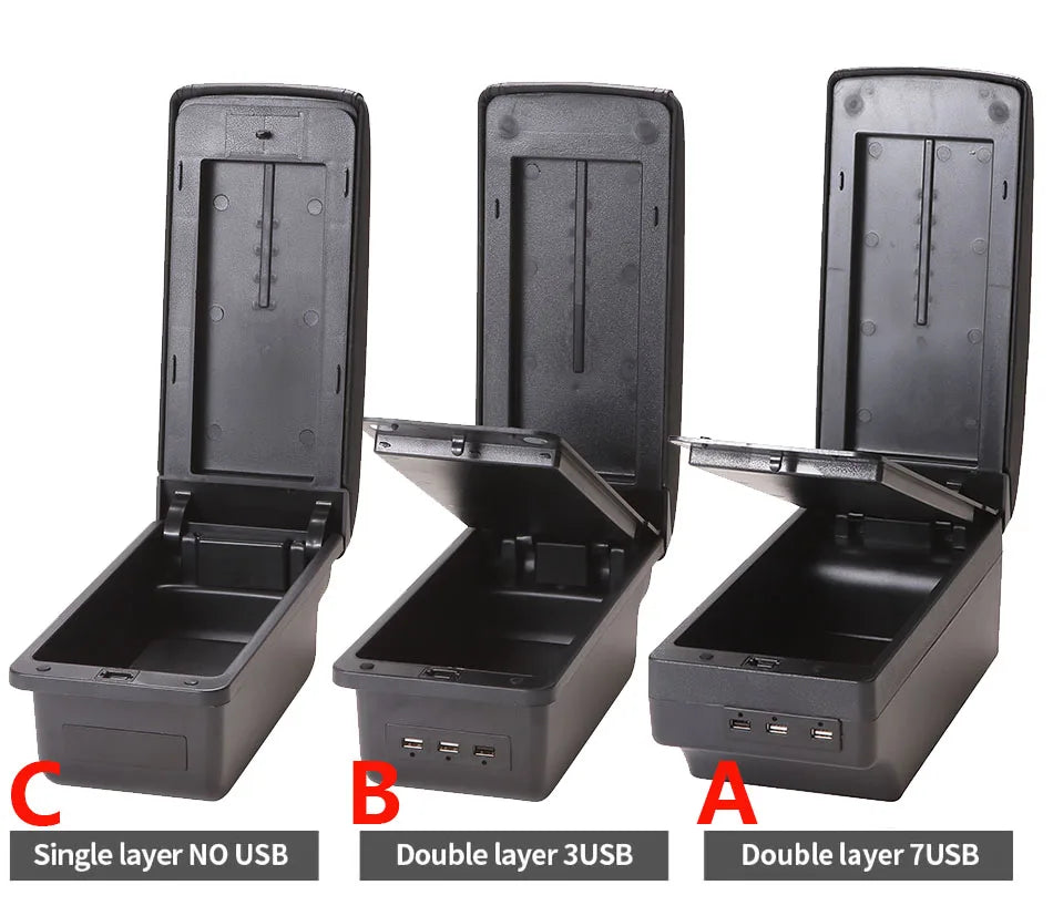 Center Console Armrest Box – Storage Organizer for Peugeot 208 2012-2018