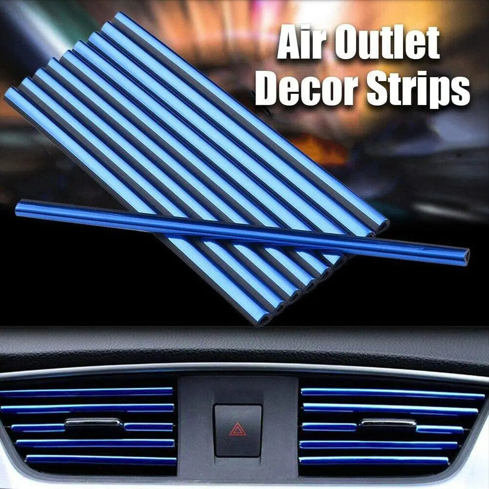 Car Air Vent Trim Strips – U Style Interior Decoration for Auto Dashboard