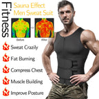 Men Sweat Sauna Vest – Neoprene Body Shaper for Gym Weight Loss