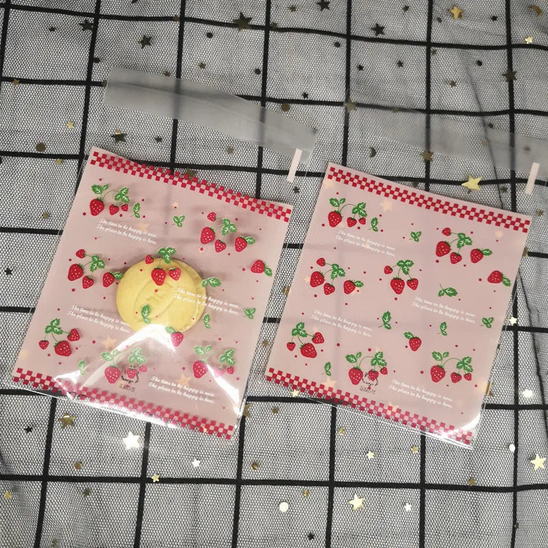 Self-Adhesive Bow-Knot Cookie Bags – 10x10cm Plastic Packaging for Parties