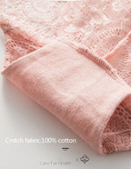 Seamless Lace Thong Panties – Low-Rise Cotton Crotch Lingerie for Women