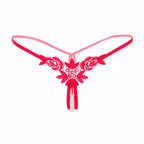 Lace G-String Thong – Pearl Back Bow Details for Sexy Lingerie
