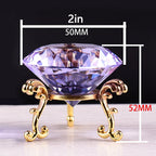 Clear Crystal Diamond Ornament – Glass Home Decor for Wedding and Gifts