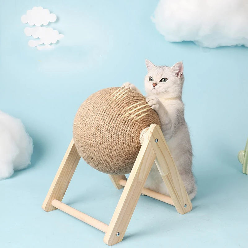 Sisal Rope Scratching Ball – Interactive Claw Grinder for Cat Exercise