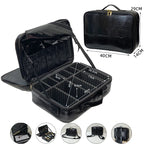 Large PU Leather Makeup Case – Professional Storage for Travel and Cosmetics