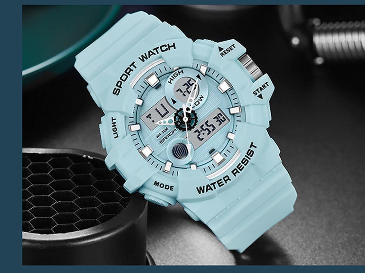 Digital Sports Watch – Waterproof LED Military Timepiece for Outdoor Men