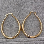 Smooth Gold Hoop Earrings – Minimalist Jewelry for Wedding and Engagement