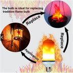 LED Flame Effect Light Bulb – Dynamic Fire Simulation for Home Decoration