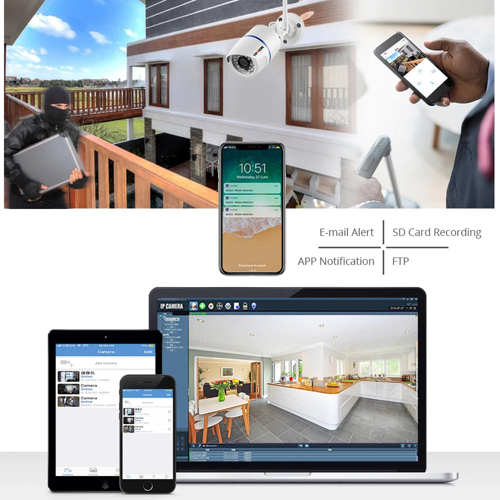 4MP Outdoor WiFi Security Camera – Wireless HD Surveillance for Home Protection